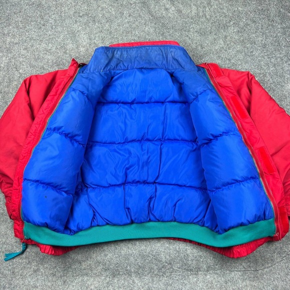 VTG Columbia Jacket Mens‎ Large Red Blue Whirlibird 3 in 1 Coat Down Insulated - Picture 8 of 16